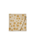 Casa Pattern Square Table Topper in Leather & Celery